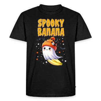 Costume d’Halloween Enfants SPOOKY BANANA Drôle - T-shirt Premium bio Homme - noir - Devant - Nico (187cm)