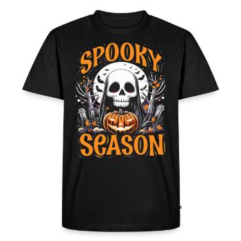 Halloween Costume Kids SPOOKY SEASON FAN Funny - Men's Premium Organic T-Shirt - black - Front - Nico (187cm)
