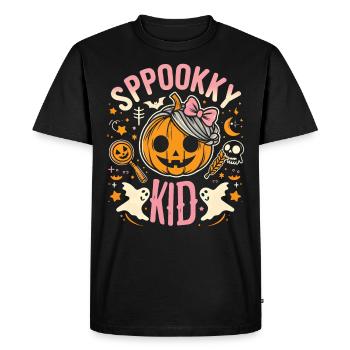 Halloween Costume SPOOKY KID Funny Halloween - Men's Premium Organic T-Shirt - black - Front - Nico (187cm)