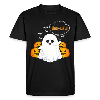 Halloween Costume Kids BOO-TIFUL Funny Halloween - Men's Premium Organic T-Shirt - black - Front - Nico (187cm)