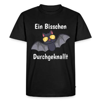 Halloween Costume Kids A BIT CRAZY - Men's Premium Organic T-Shirt - black - Front - Nico (187cm)