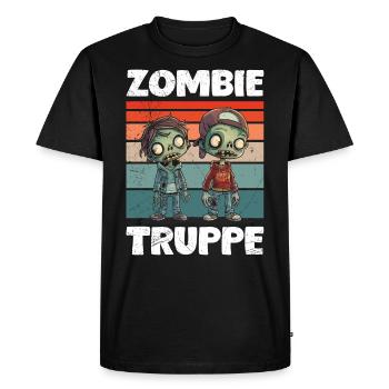 Halloween Costume Kids ZOMBIE TROOP Funny - Men's Premium Organic T-Shirt - black - Front - Nico (187cm)