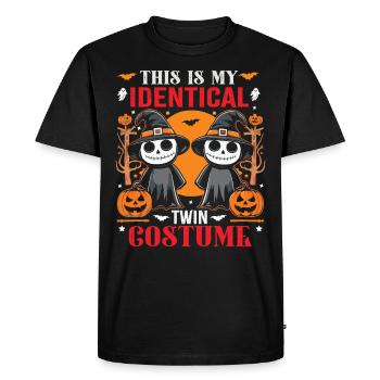 Halloween Costume Kids THIS IS MY IDENTICAL TWIN - Men's Premium Organic T-Shirt - black - Front - Nico (187cm)