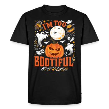 Halloween Costume Kids I'M TOO BOOTIFUL Funny - Men's Premium Organic T-Shirt - black - Front - Nico (187cm)