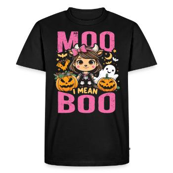 Halloween Costume MOO BOO Halloween Kids - Men's Premium Organic T-Shirt - black - Front - Nico (187cm)