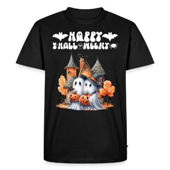 HAPPY HALLOWEEN Funny Kids Halloween - Men's Premium Organic T-Shirt - black - Front - Nico (187cm)