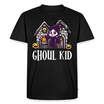 Halloween Party GHOUL KID Funny Girl - Men's Premium Organic T-Shirt - black - Front - Nico (187cm)