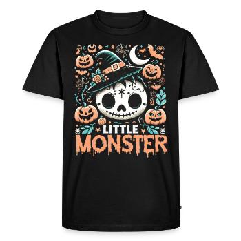 Halloween Costume Kids LITTLE MONSTER Funny - Men's Premium Organic T-Shirt - black - Front - Nico (187cm)