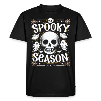Halloween Costume Kids SPOOKY SEASON FAN Funny - Men's Premium Organic T-Shirt - black - Front - Nico (187cm)