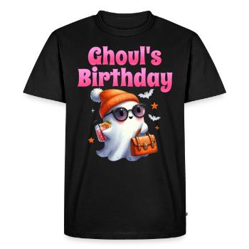 Halloween Enfants GHOUL’S BIRTHDAY Drôle - T-shirt Premium bio Homme - noir - Devant - Nico (187cm)