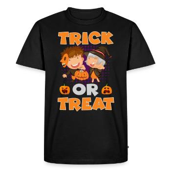 Halloween Costume Kids TRICK OR TREAT Fun - Men's Premium Organic T-Shirt - black - Front - Nico (187cm)