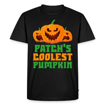 Halloween Enfants PATCH’S COOLEST PUMKIN Halloween - T-shirt Premium bio Homme - noir - Devant - Nico (187cm)