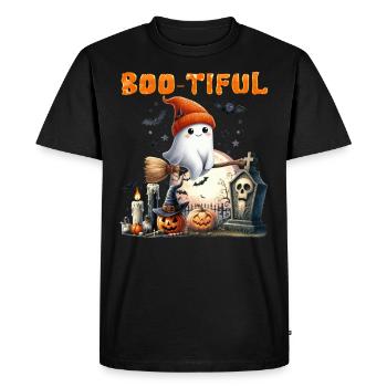 Halloween Costume Kids BOO TIFUL Funny - Men's Premium Organic T-Shirt - black - Front - Nico (187cm)