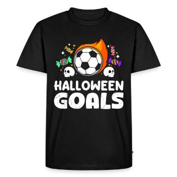 Halloween Football Fan HALLOWEEN GOALS Halloween - Men's Premium Organic T-Shirt - black - Front - Nico (187cm)