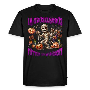 Costume d’Halloween EN MODE HORREUR NOURRITURE SOUHAITÉE - T-shirt Premium bio Homme - noir - Devant - Nico (187cm)