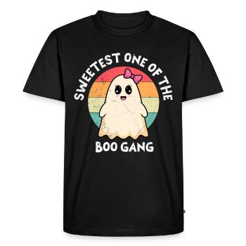 Halloween Girl THE CUTEST OF THE HAUNTED TROUPE - Men's Premium Organic T-Shirt - black - Front - Nico (187cm)