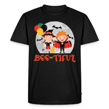 Halloween Kids BOO - TIFUL Halloween Costume - Men's Premium Organic T-Shirt - black - Front - Nico (187cm)