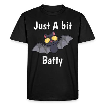 Halloween Costume Kids JUST A BIT BATTY Girls - Men's Premium Organic T-Shirt - black - Front - Nico (187cm)