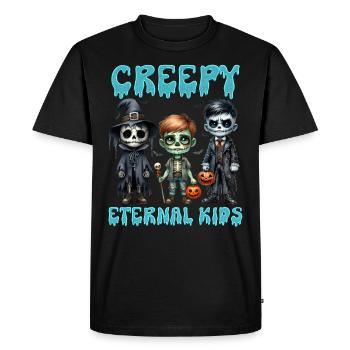 Halloween Kids CREEPY ETERNAL KIDS Fun - T-shirt Premium bio Homme - noir - Devant - Nico (187cm)
