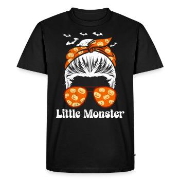 Halloween Costume Girl LITTLE MONSTER Funny - Men's Premium Organic T-Shirt - black - Front - Nico (187cm)