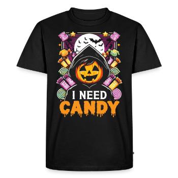 Halloween Kids I NEED CANDY Halloween Costume - T-shirt Premium bio Homme - noir - Devant - Nico (187cm)