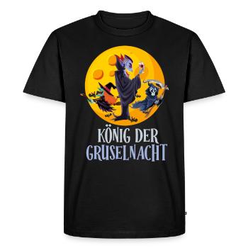 Costume d’Halloween ROI DE LA NUIT EFFRAYANTE Drôle - T-shirt Premium bio Homme - noir - Devant - Nico (187cm)
