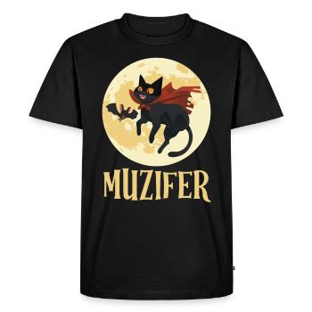 Halloween Party Kids MUZIFER Funny Cats - Men's Premium Organic T-Shirt - black - Front - Nico (187cm)