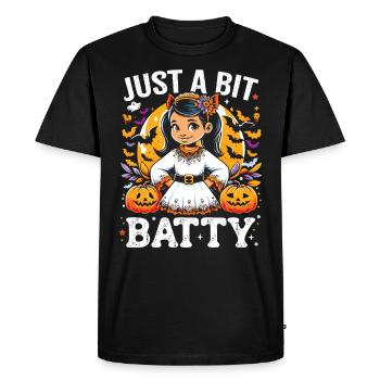 Halloween Costume JUST A BIT BATTY Halloween - T-shirt Premium bio Homme - noir - Devant - Nico (187cm)
