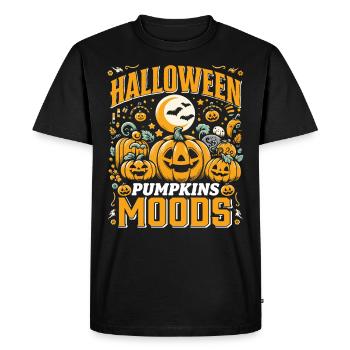 HALLOWEEN PUMPKIN MOODS Funny Halloween - Men's Premium Organic T-Shirt - black - Front - Nico (187cm)