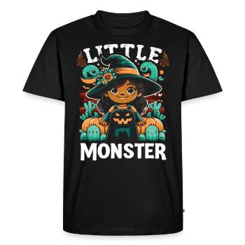 Halloween Costume Kids LITTLE MONSTER Funny - Men's Premium Organic T-Shirt - black - Front - Nico (187cm)