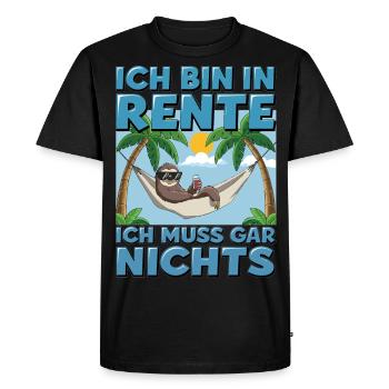 Je suis à la retraite, je n’ai rien à faire - T-shirt Premium bio Homme - noir - Devant - Nico (187cm)