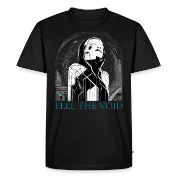 Feel the void. The astrological element water - Men's Premium Organic T-Shirt - black - Front - Nico (187cm)