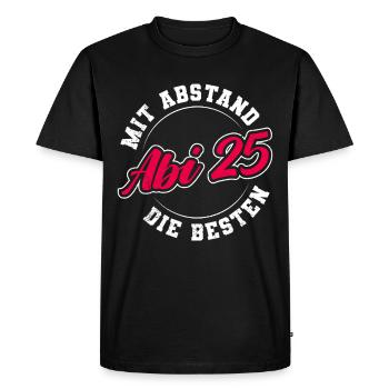 Abiturient ABI 2025 DIE BESTEN Lustiges Abi - Männer Premium Bio T-Shirt - Schwarz - Vorne - Nico (187cm)