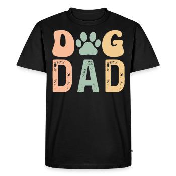 Papa chien - T-shirt Premium bio Homme - noir - Devant - Nico (187cm)