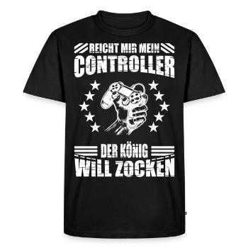 Ma manette me suffit - T-shirt Premium bio Homme - noir - Devant - Nico (187cm)