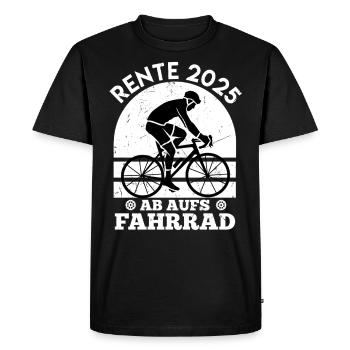RENTE 2025 AB AUF'S FAHRRAD Radeln Lustiges - Männer Premium Bio T-Shirt - Schwarz - Vorne - Nico (187cm)