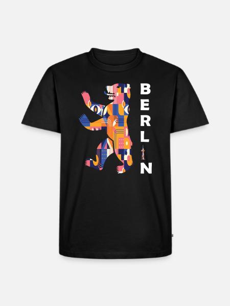 Berlin Bear - Men's Premium Organic T-Shirt - black