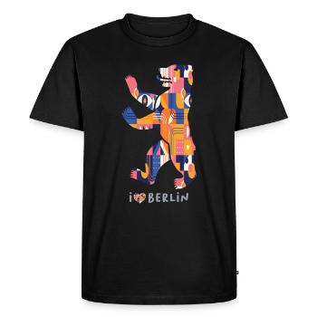 Chemise I Love Berlin - Berlin Bär Design - T-shirt Premium bio Homme - noir - Devant - Nico (187cm)