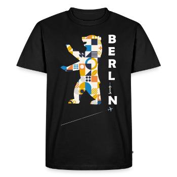 Berlin Bear Capital Germany - Men's Premium Organic T-Shirt - black - Front - Nico (187cm)