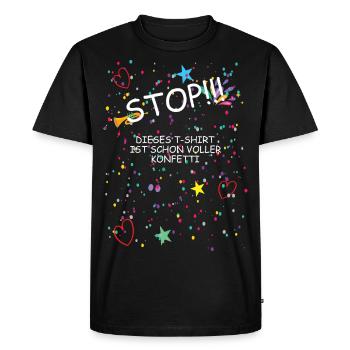 Déguisement de confettis de carnaval - T-shirt Premium bio Homme - noir - Devant - Nico (187cm)