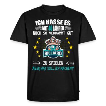 40 Geburtstag Billard - Männer Premium Bio T-Shirt - Schwarz - Vorne - Nico (187cm)