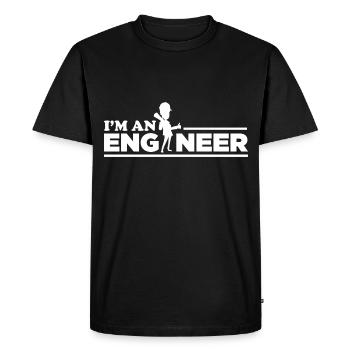 I am an engineer! - Men's Premium Organic T-Shirt - black - Front - Nico (187cm)