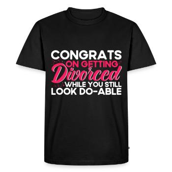 Divorce Divorcé Don divorcé - T-shirt Premium bio Homme - noir - Devant - Nico (187cm)