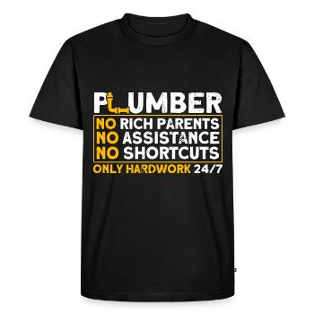 Robinetterie sanitaire Commerce - T-shirt Premium bio Homme - noir - Devant - Nico (187cm)