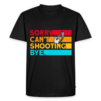 Shooting Clay Pigeon Shooting Clay Pigeon Shooting - Men's Premium Organic T-Shirt - black - Front - Nico (187cm)
