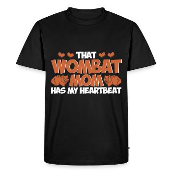 Marsupial Wombats Wombat Lover Cadeau - T-shirt Premium bio Homme - noir - Devant - Nico (187cm)