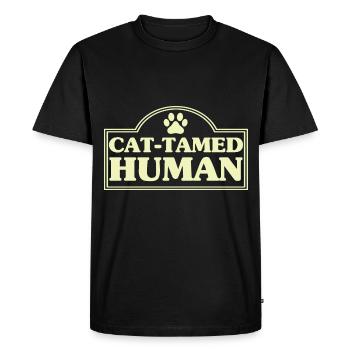 Chat parents chats dictons chat cadeau - T-shirt Premium bio Homme - noir - Devant - Nico (187cm)