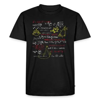 Math Math Calculer les nombres formule d'algèbre - T-shirt Premium bio Homme - noir - Devant - Nico (187cm)