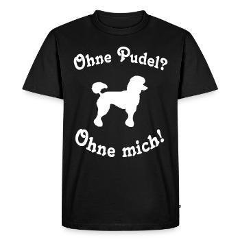 Poodle design for pet and poodle lovers - Men's Premium Organic T-Shirt - black - Front - Nico (187cm)