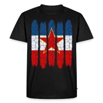 Yougoslavie - T-shirt Premium bio Homme - noir - Devant - Nico (187cm)